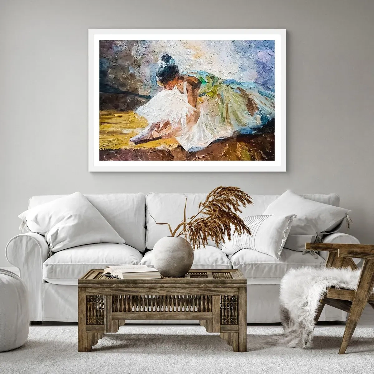 Poster in white frmae - From Degas' Painting - 50x40 cm