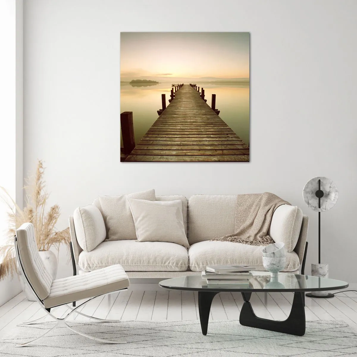 Glass picture - Before Dawn, Dawn, Light - 50x50 cm