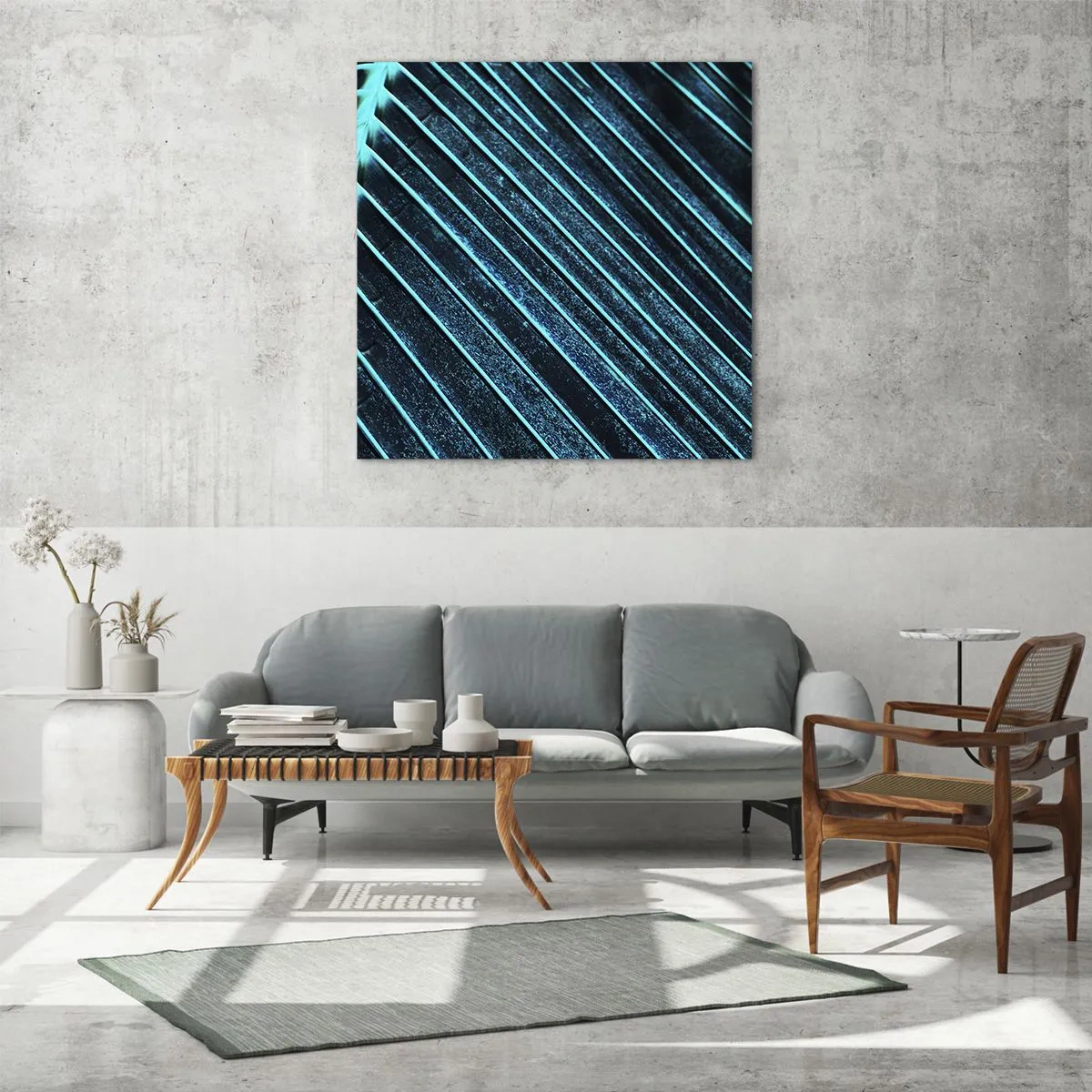 Glass picture - Texture of Green - 40x40 cm