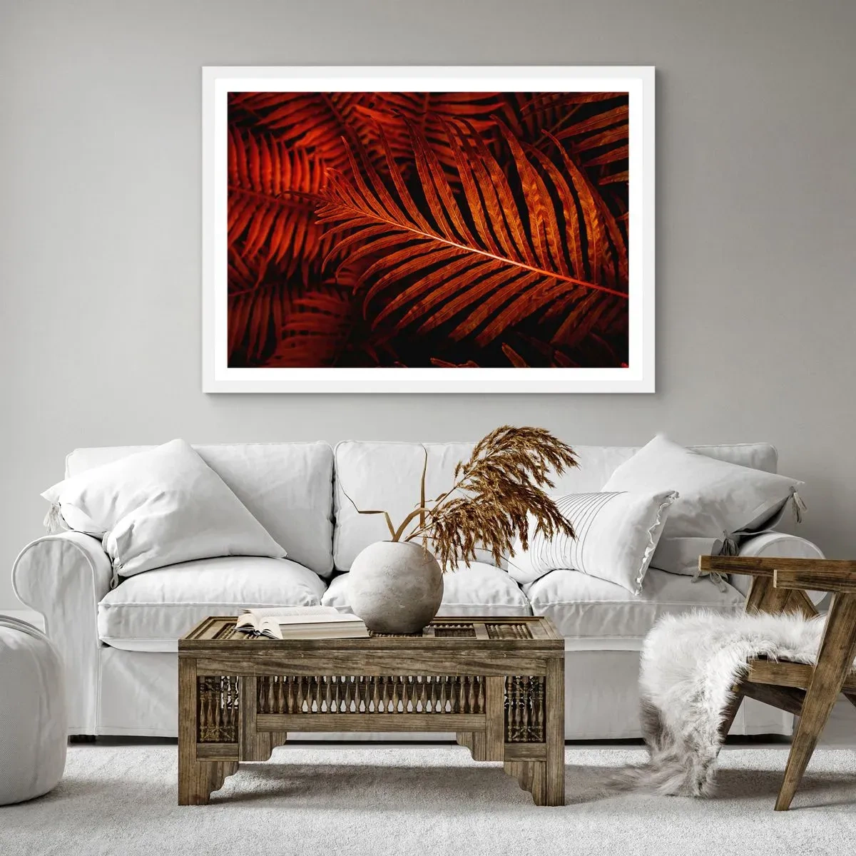 Poster in white frmae - Heat of Life - 100x70 cm