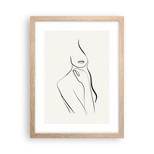 Poster in light oak frame - Wave of Melancholy - 30x40 cm