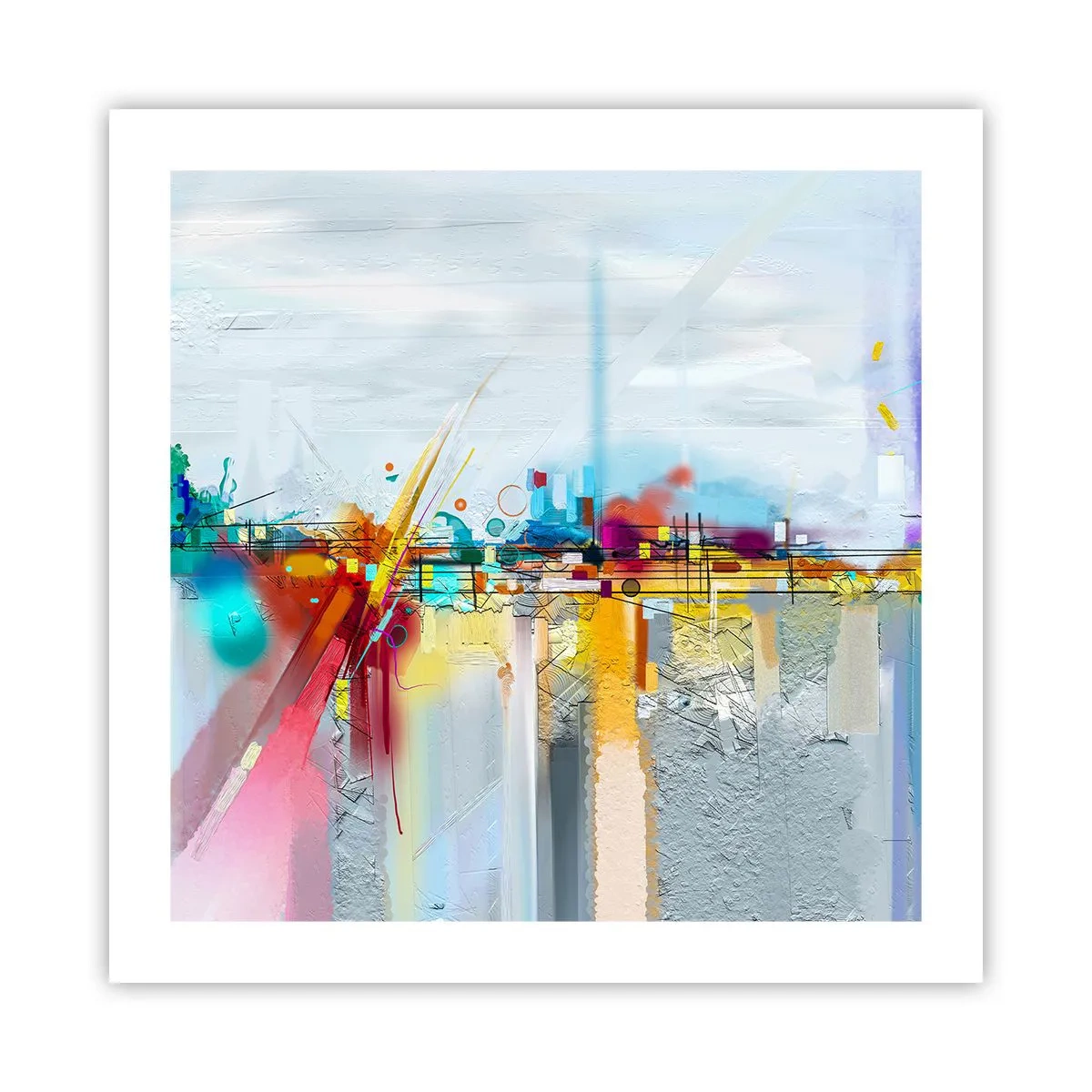 Poster - Bridge of Joy over the River of Life - 50x50 cm