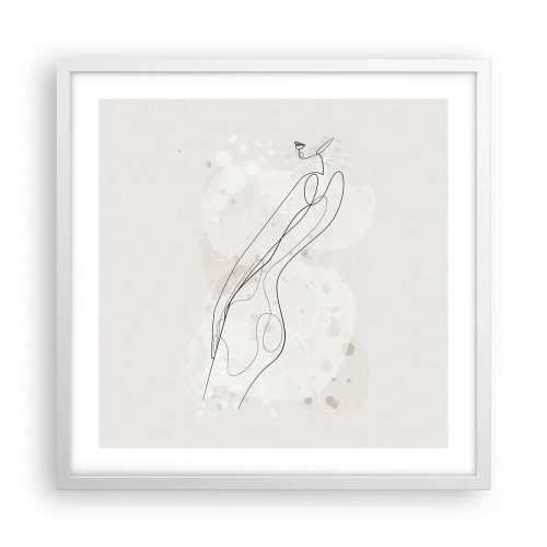 Poster in white frmae - One Look Will Not Be Enough - 50x50 cm