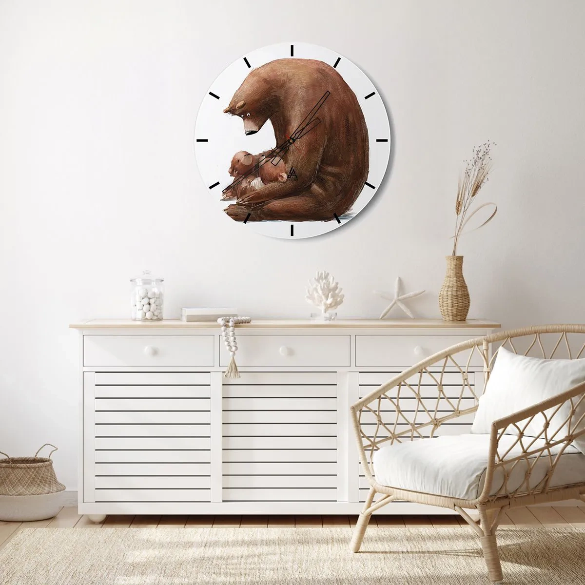 Wall clock - Clock on glass - Sweet Dreams, Kids - 40x40 cm