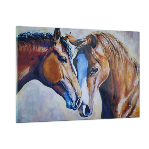 Glass picture - Is This Friendship Or Love? - 120x80 cm