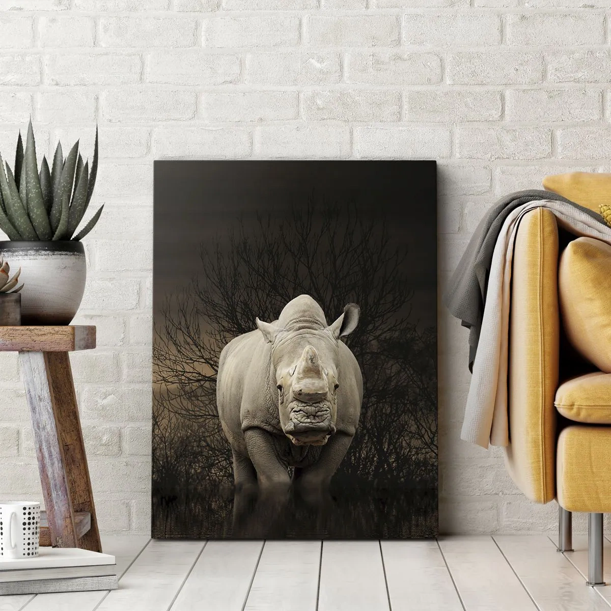 Canvas picture - White against Nature - 45x80 cm