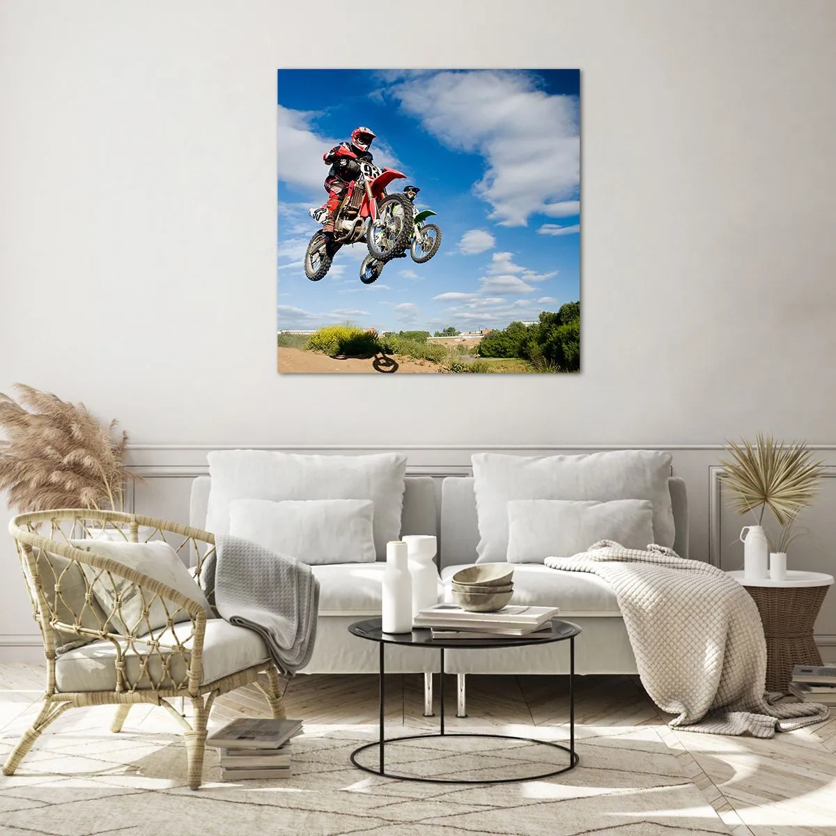 Glass picture - Jump to the Sky - 60x60 cm