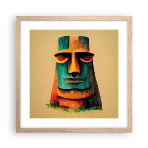 Poster in light oak frame - Statuesque but Friendly - 40x40 cm