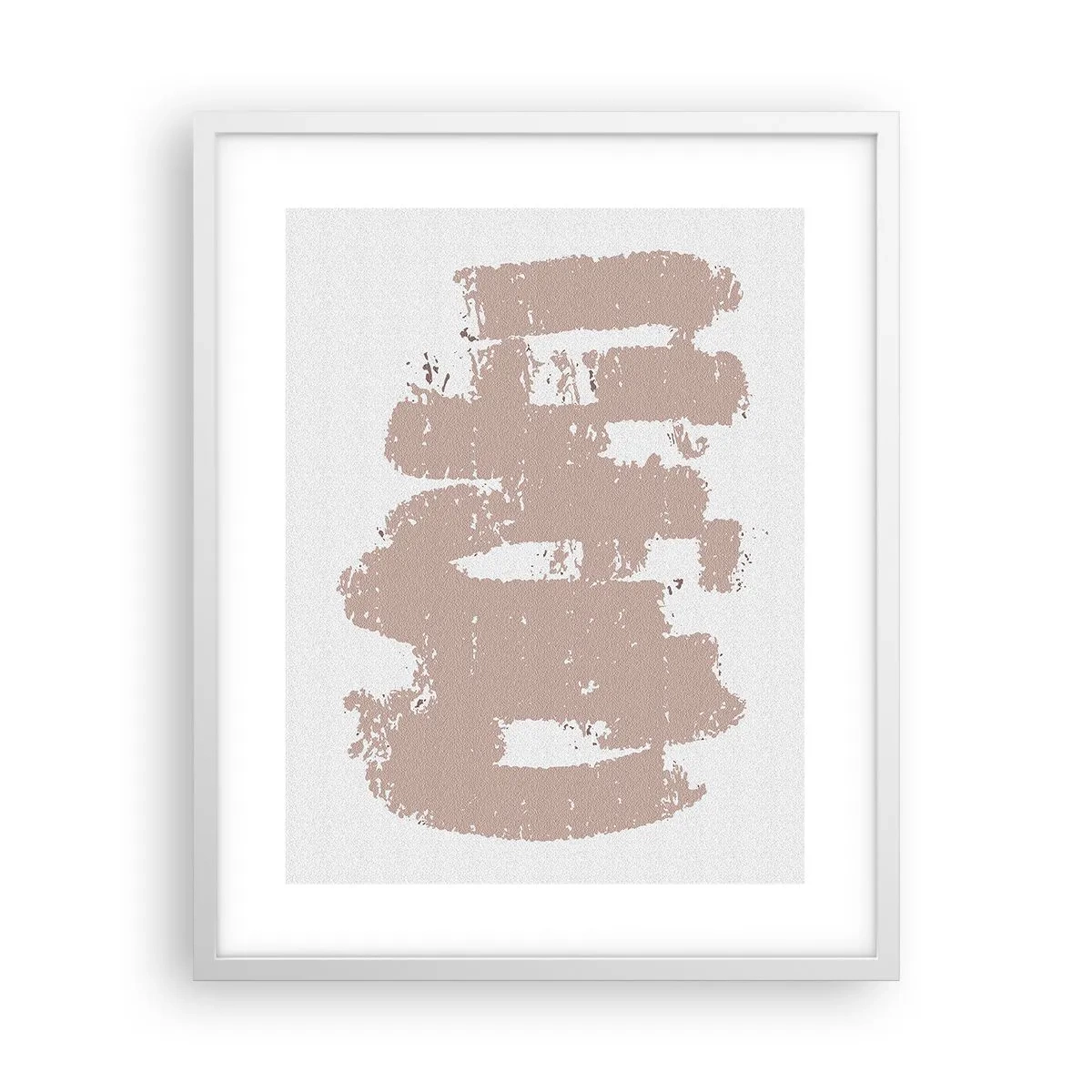 Poster in white frmae - Abstract in Delicate Pink - 40x50 cm
