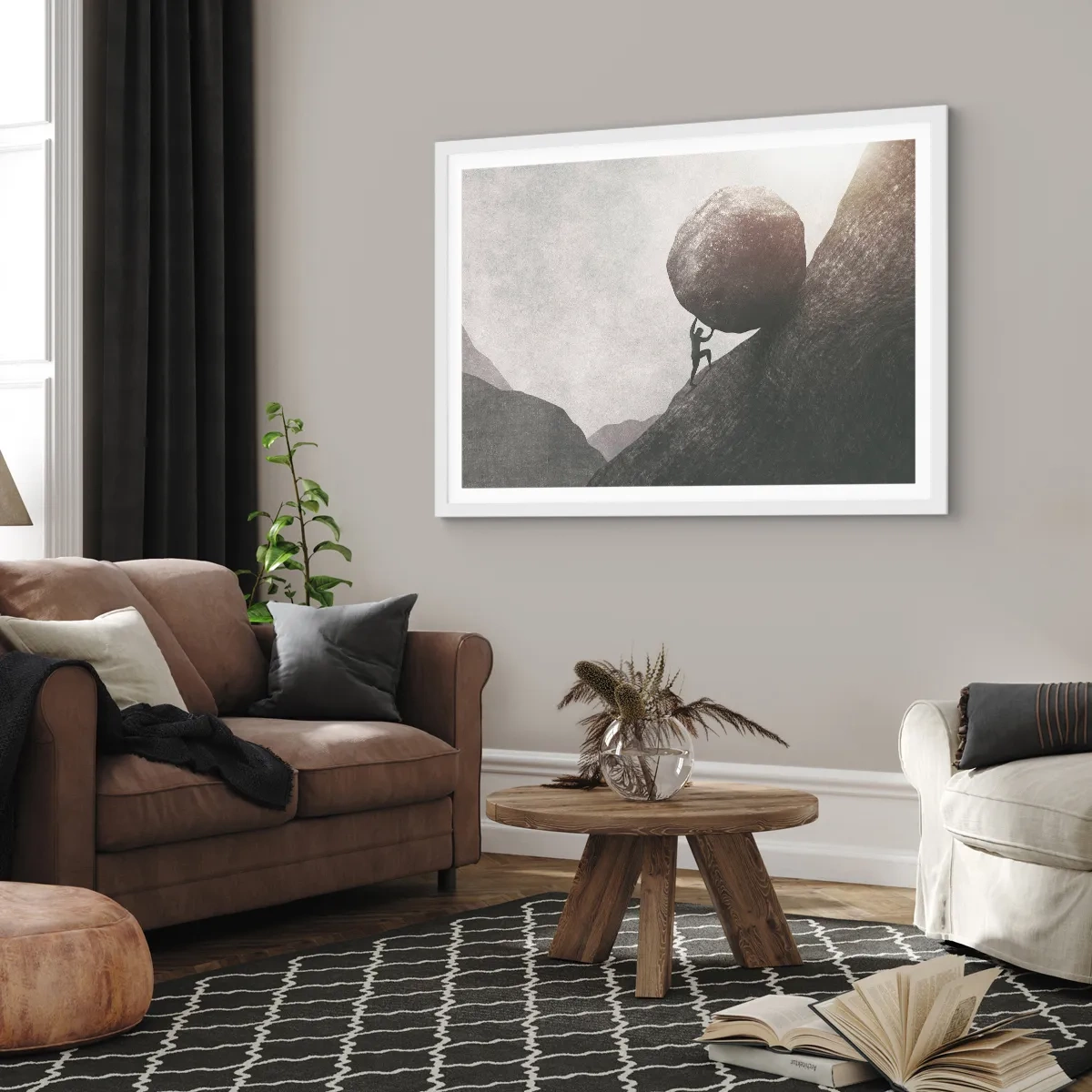 Poster in white frmae - I Believe against Hope - 40x30 cm