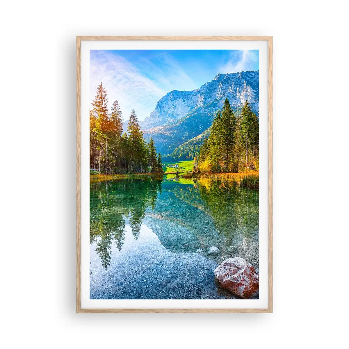 Poster in light oak frame - Mellow Autumn - 70x100 cm