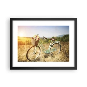 Poster in black frame - I will Stay Here for a While - 40x30 cm