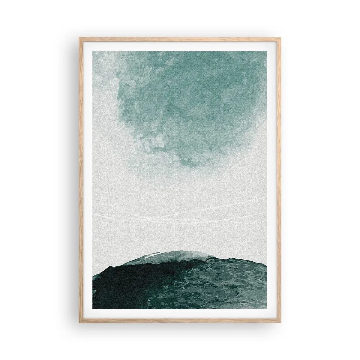 Poster in light oak frame - Encounter With Fog - 70x100 cm