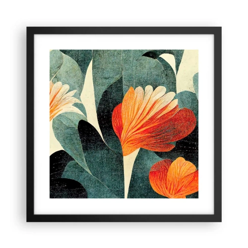 Poster in black frame - Heat of the Tropics, Coolness of the Ground - 40x40 cm