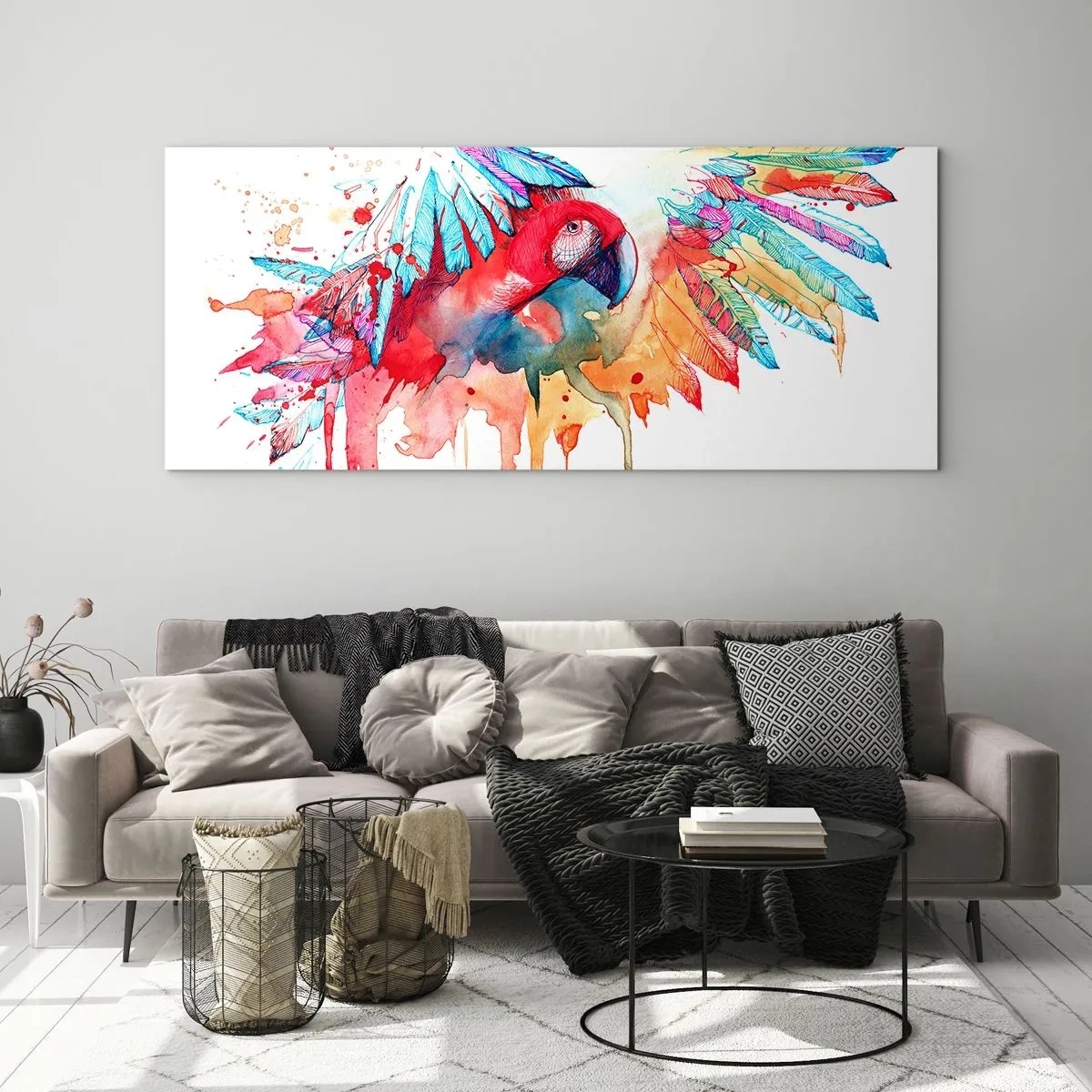Glass picture - . - 90x30 cm