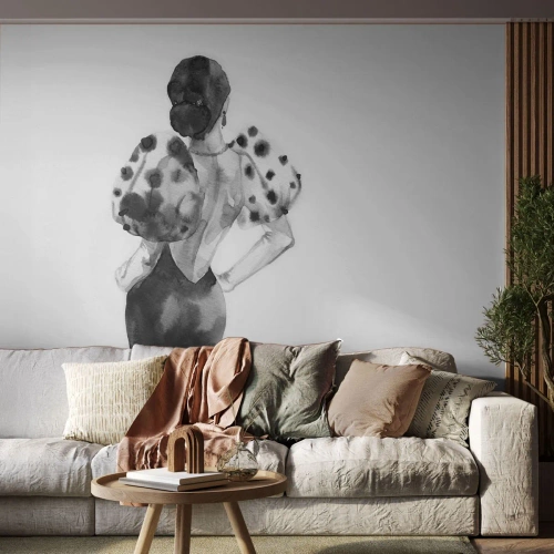 Photo Wallpaper Standard Eco - She Passed by - Woman, Fashion, Model - 400x280 cm