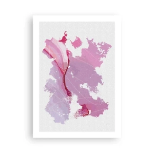 Poster - Map of a Pink World - 50x70 cm