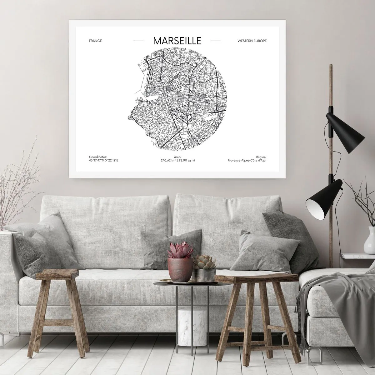 Poster - Anatomy of Marseille - 70x50 cm