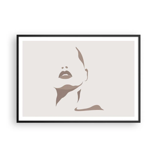 Poster in black frame - Created with Light and Shadow - 100x70 cm