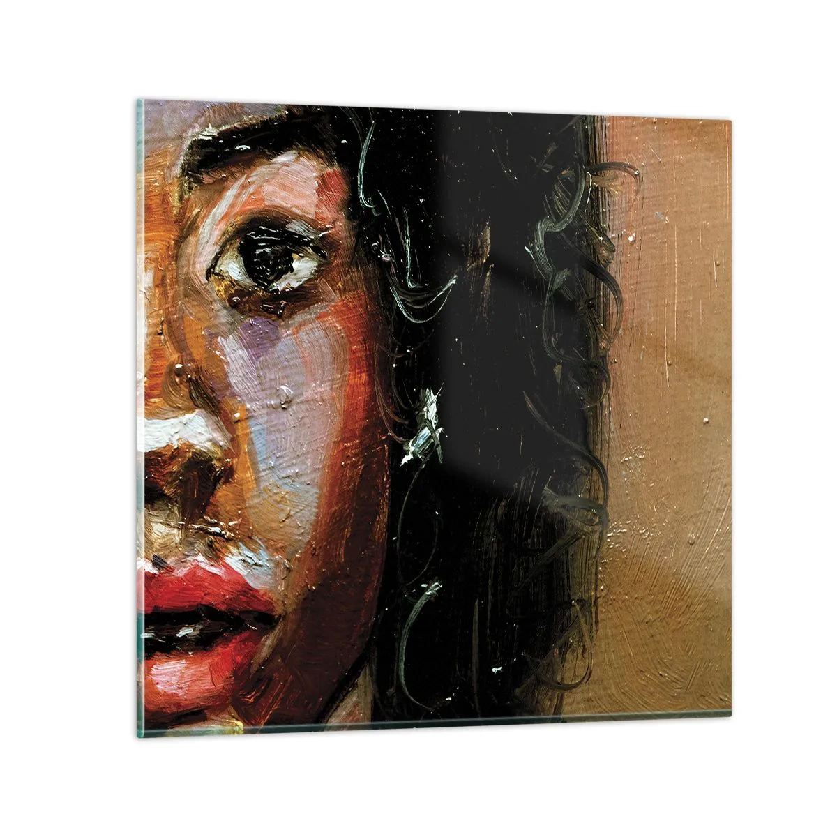 Glass picture - Black and Shine - 30x30 cm