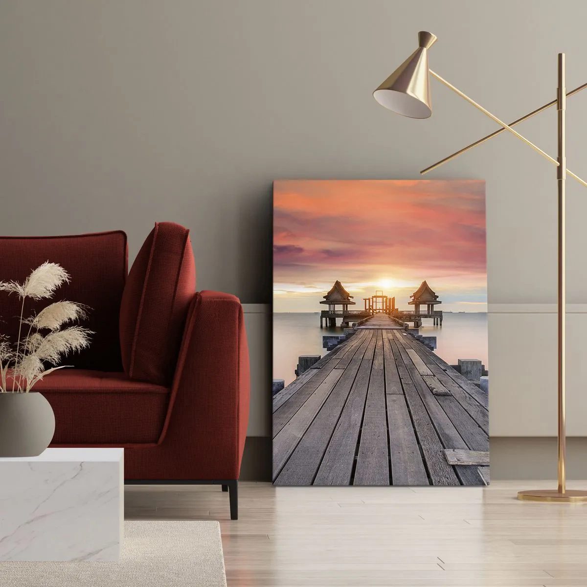 Canvas picture - Sunset on the East - 55x100 cm