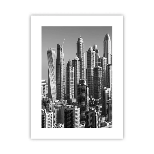 Poster - City over a Desert - 30x40 cm