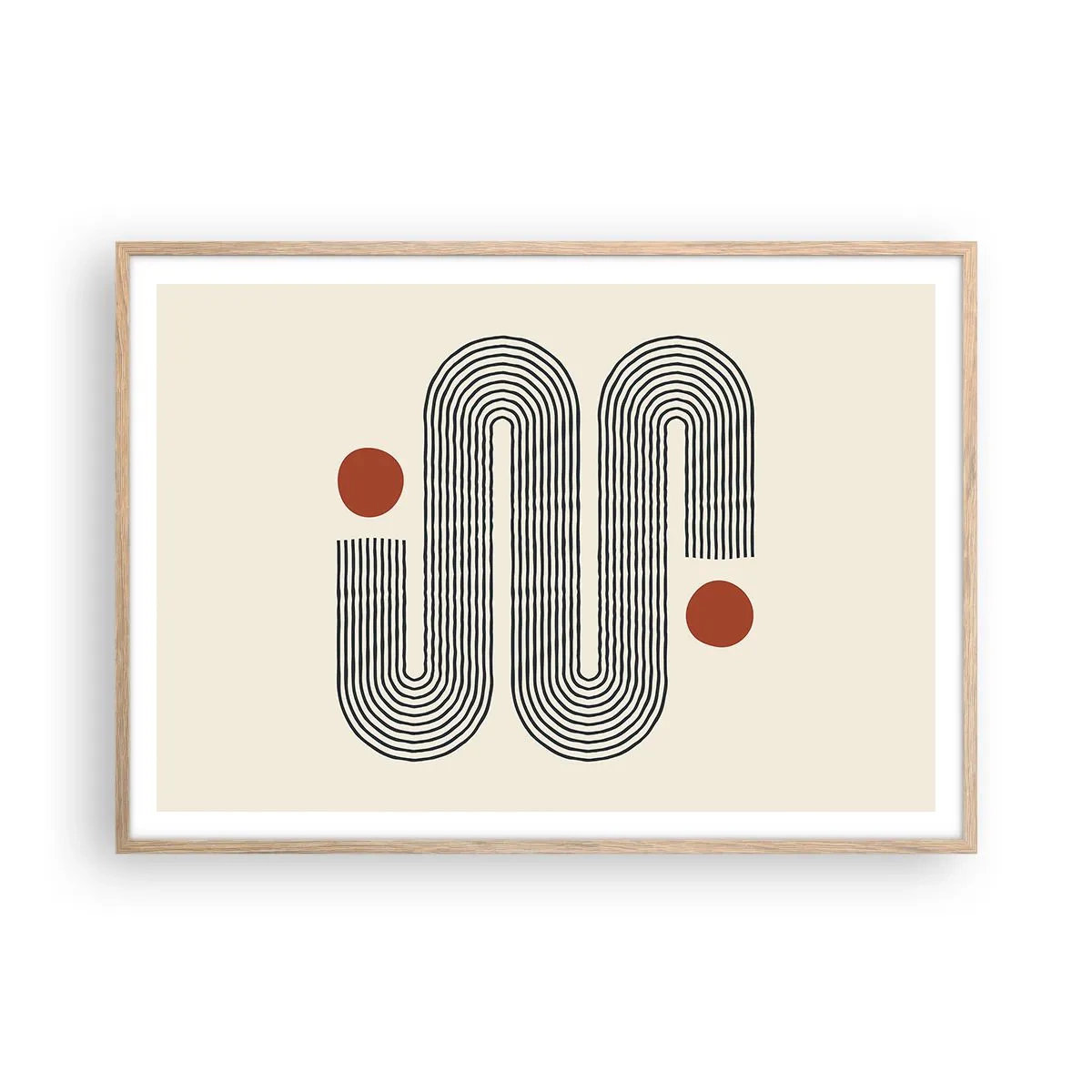 Poster in light oak frame - From Beginning till the End - 100x70 cm