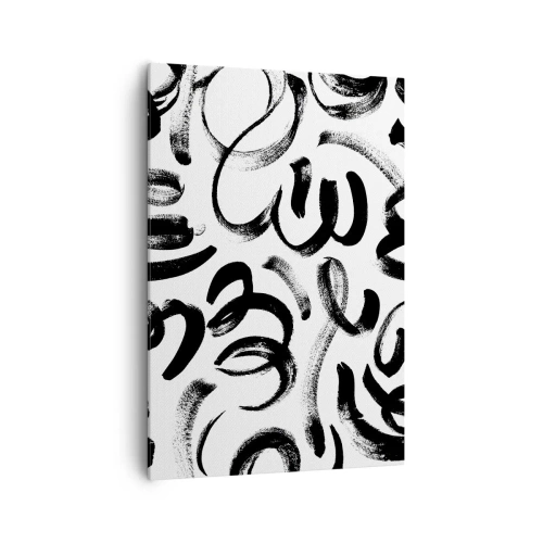 Canvas picture - Black on White - 70x100 cm