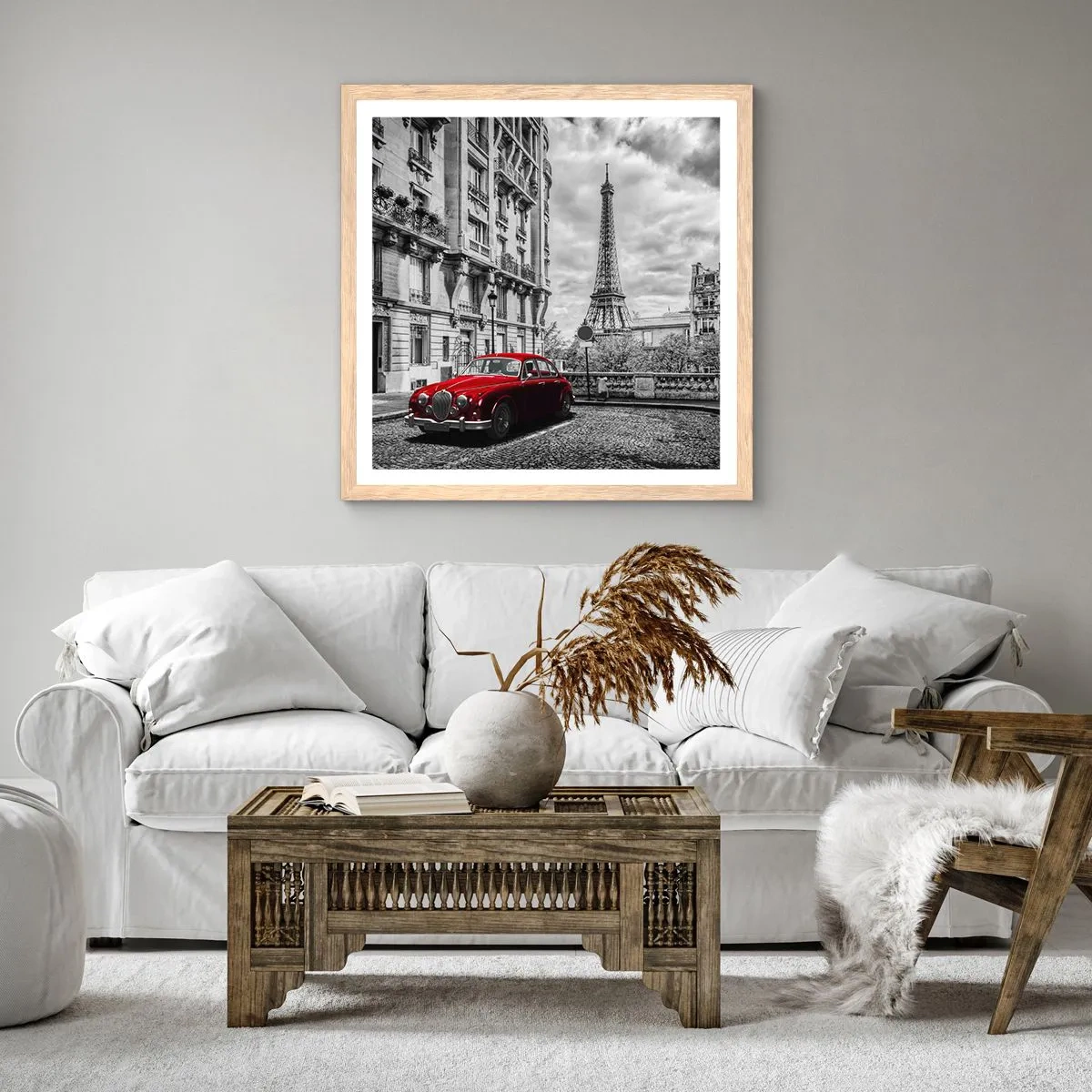 Poster in light oak frame - Predator in the City - 30x30 cm