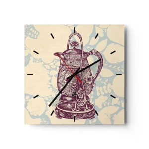 Wall clock - Clock on glass - Beauty of Ordinary Life - 40x40 cm