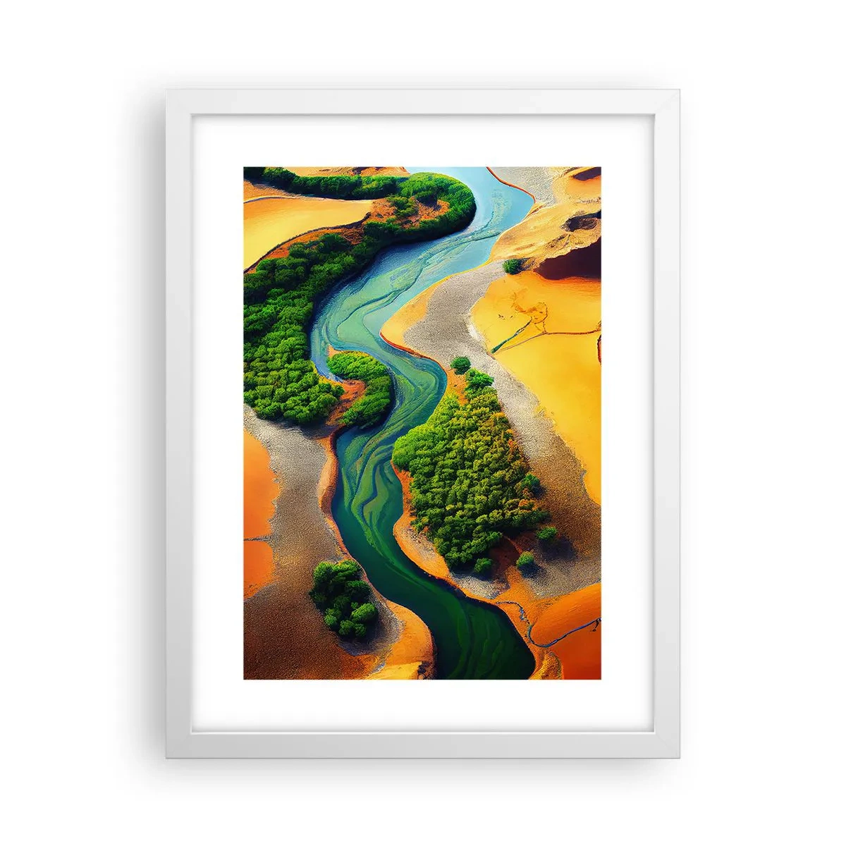 Poster in white frmae - Life-giving River - 30x40 cm