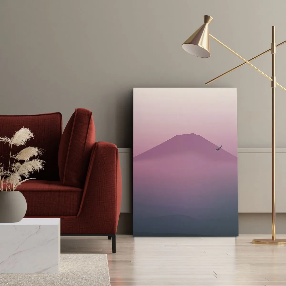 Canvas picture - Wanderers above Clouds - 45x80 cm