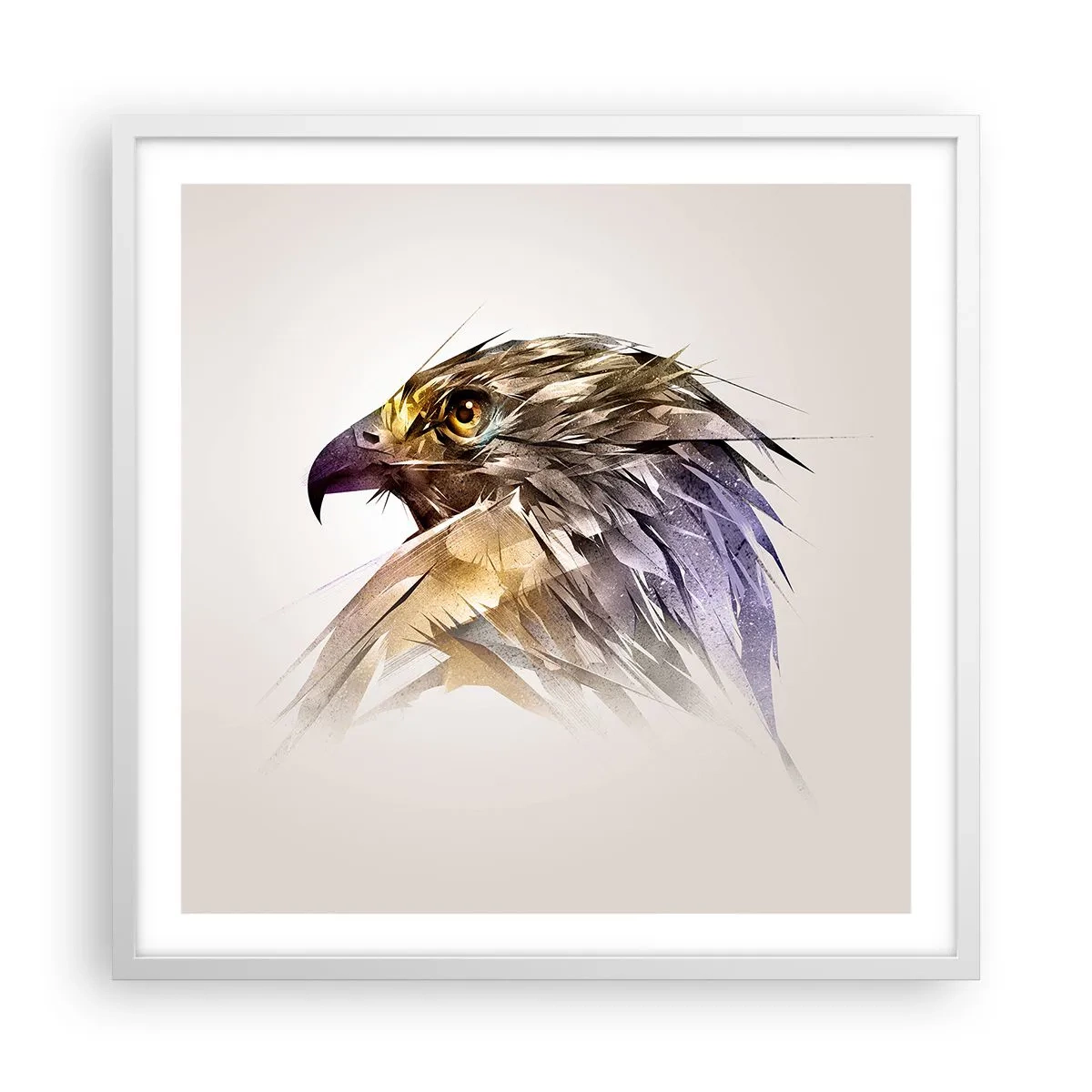 Poster in white frmae - Portrait of a Warrior - 60x60 cm