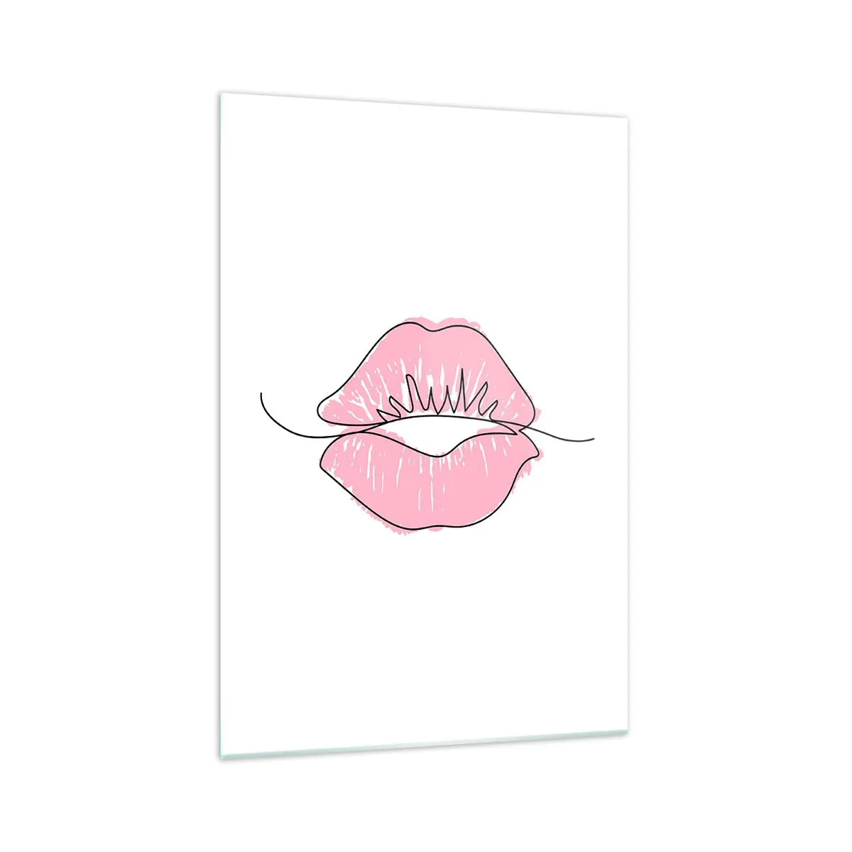 Glass picture - Ready for a Kiss? - 70x100 cm