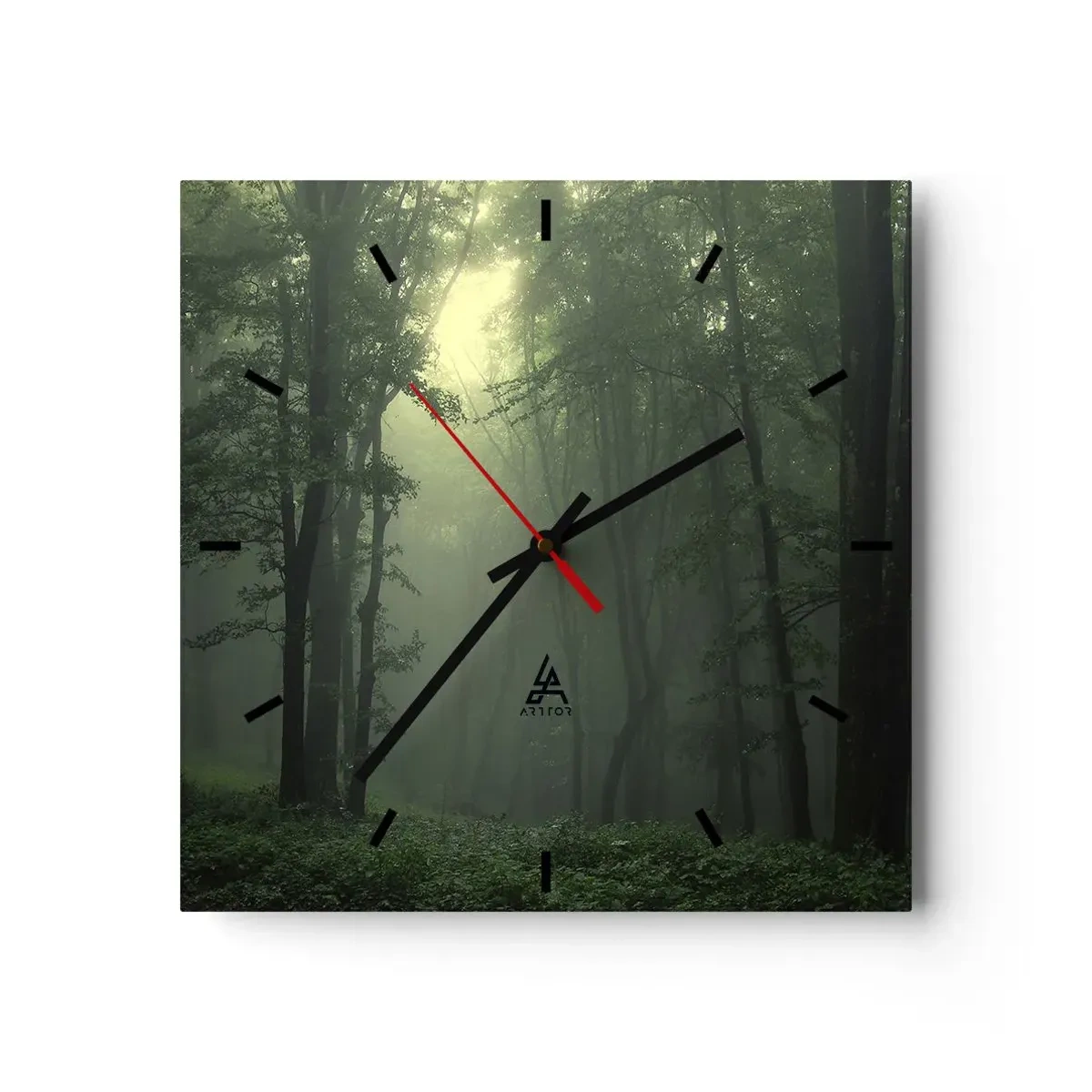 Wall clock - Clock on glass - Before It Wakes Up - 30x30 cm
