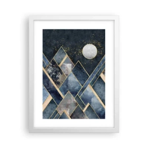 Poster in white frmae - Geometrical Landscape - 30x40 cm