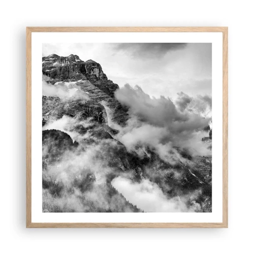 Poster in light oak frame - Beautiful and Cruel - 60x60 cm