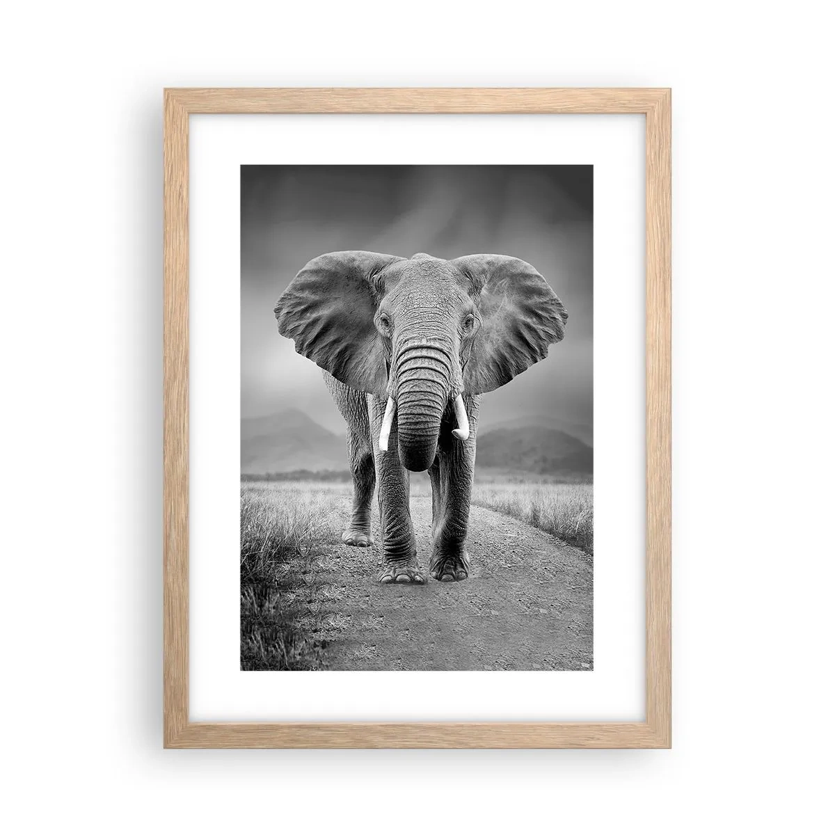 Poster in light oak frame - Welcoming of the Host - 30x40 cm