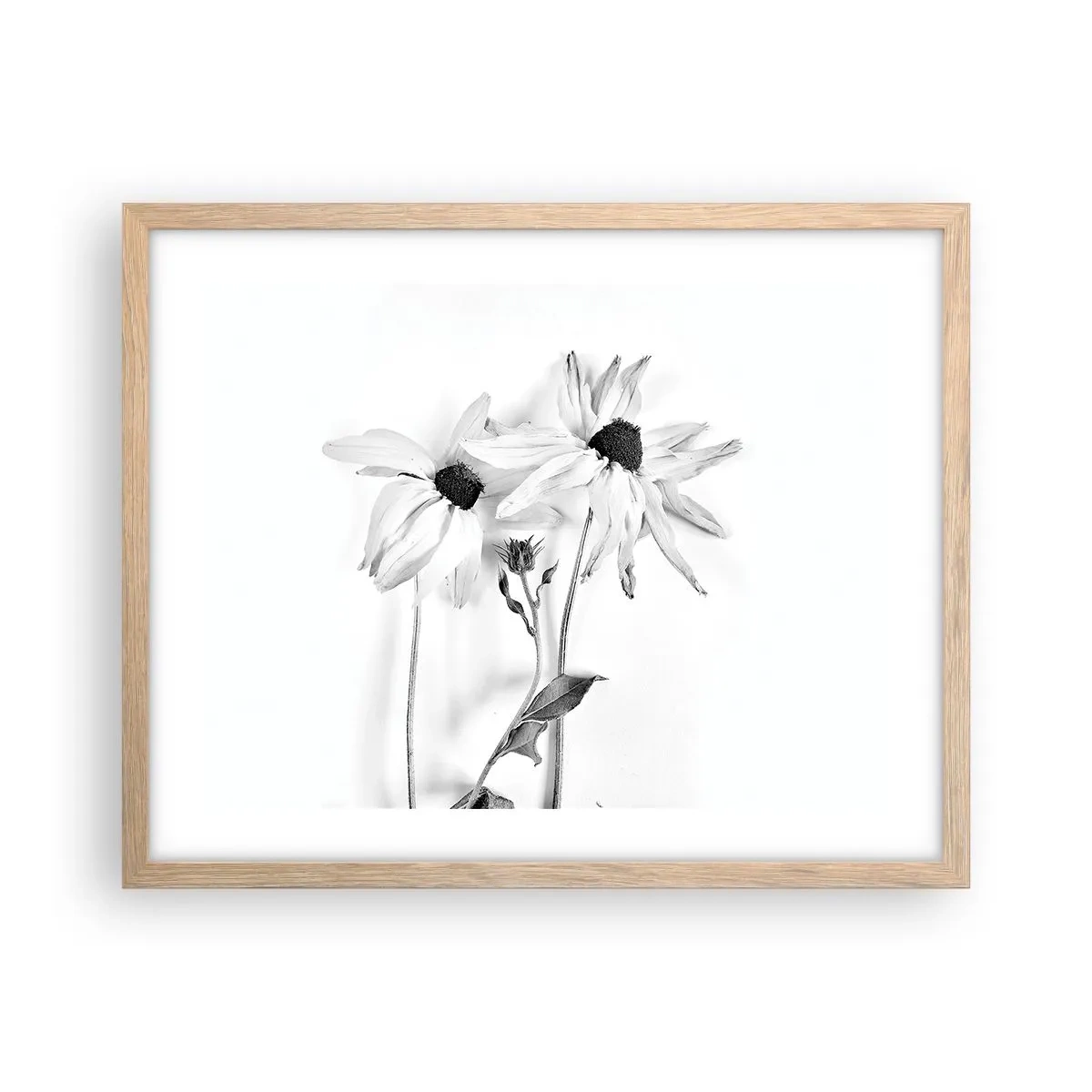 Poster in light oak frame - No one Wants To Be Alone - 50x40 cm