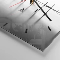 Clock face with lines