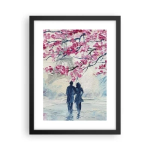 Poster in black frame - Romantic Walk - 30x40 cm