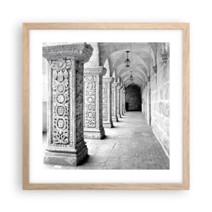 Poster in light oak frame - Where is this Going...? - 40x40 cm