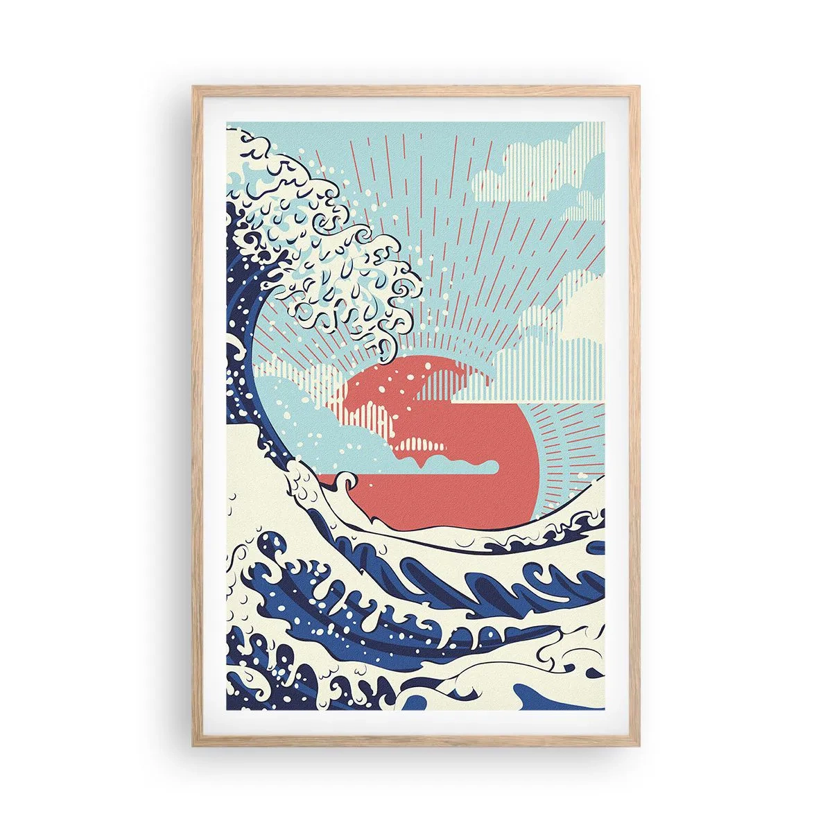 Poster in light oak frame - From Japanese Inspirations - 61x91 cm