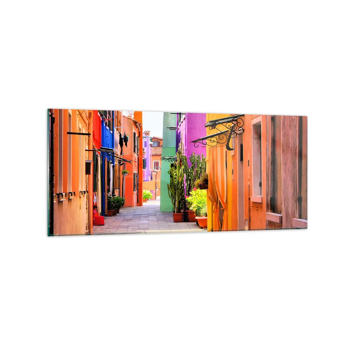 Glass picture - Rainbow Alley - 120x50 cm