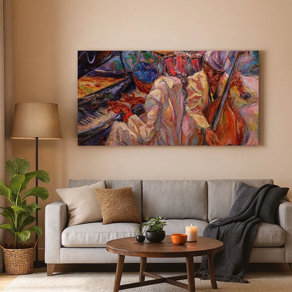 Canvas picture - In the Same Rhythm - 100x40 cm