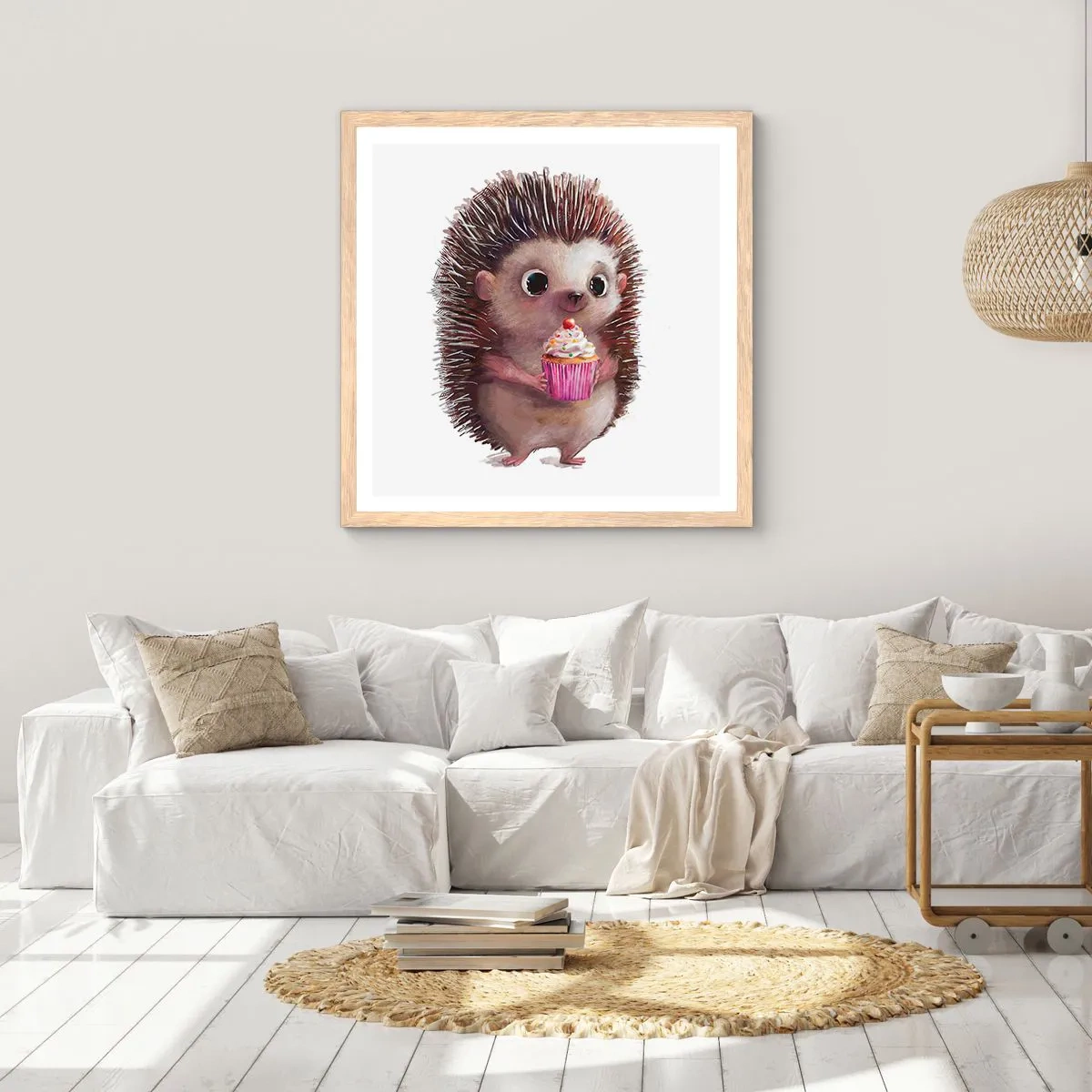 Poster in light oak frame - Everyday is Holiday - 30x30 cm