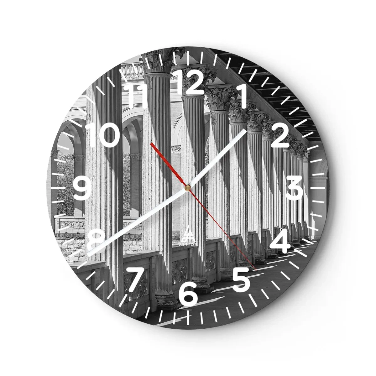 Wall clock - Clock on glass - Sunny Arcade - 40x40 cm