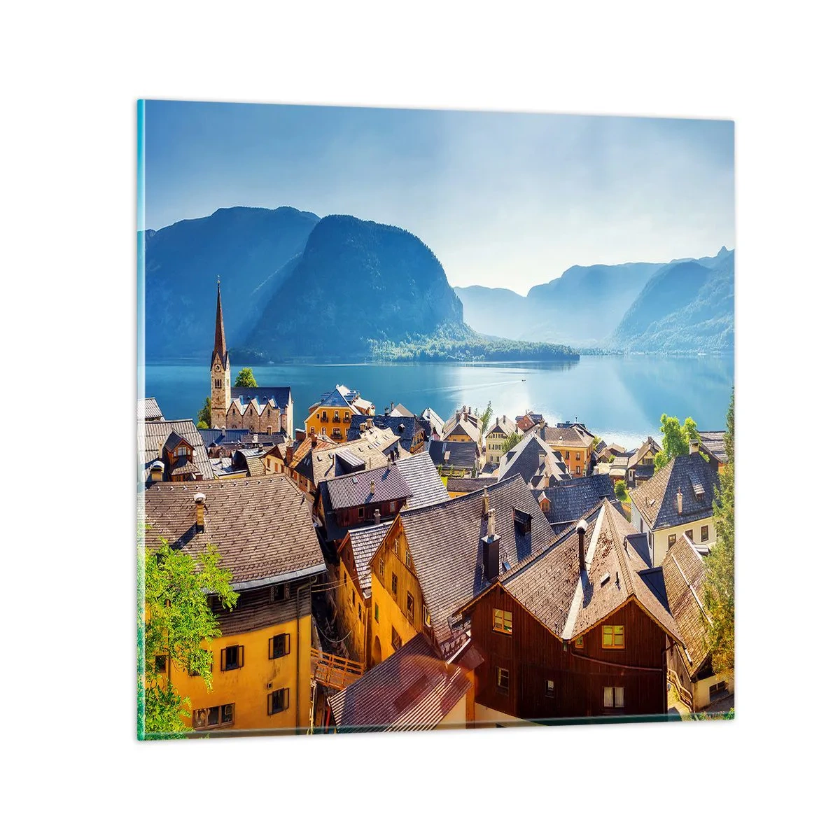 Glass picture - It Couldn't be More Picturesque - 30x30 cm