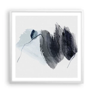 Poster in white frmae - Intensity and Movement - 60x60 cm