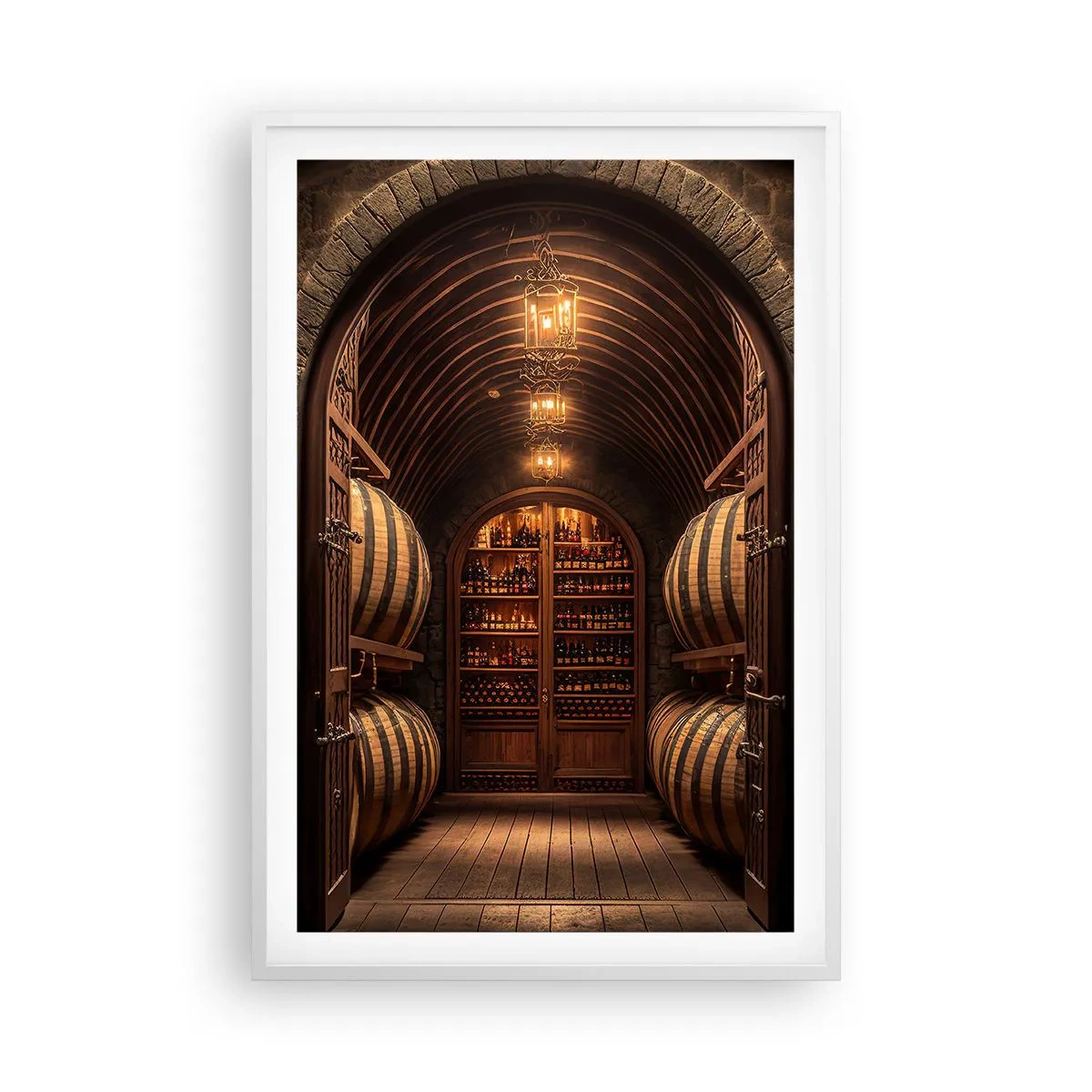 Poster in white frmae - Atmospheric Cellar - 61x91 cm